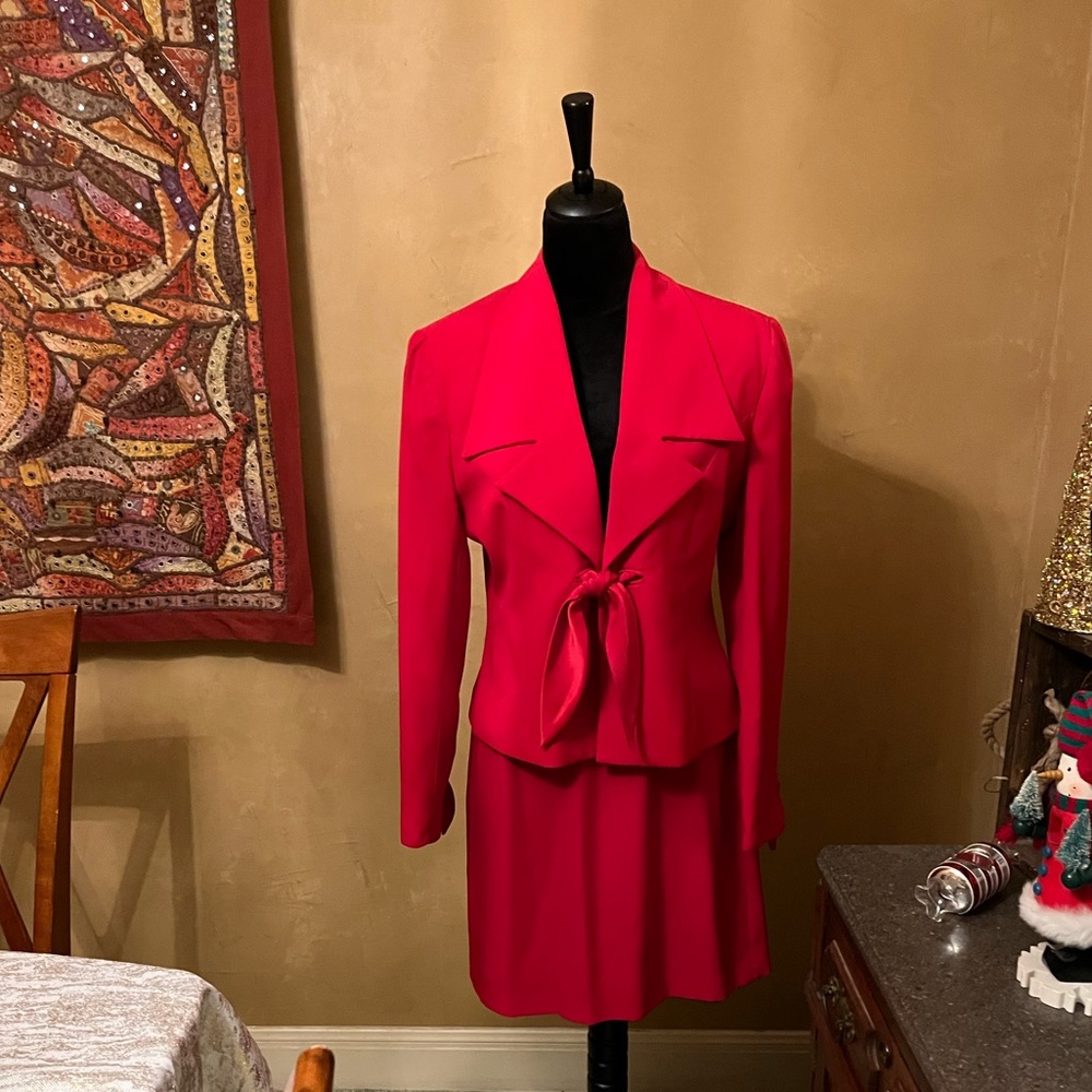 Red suit by Tempo Paris